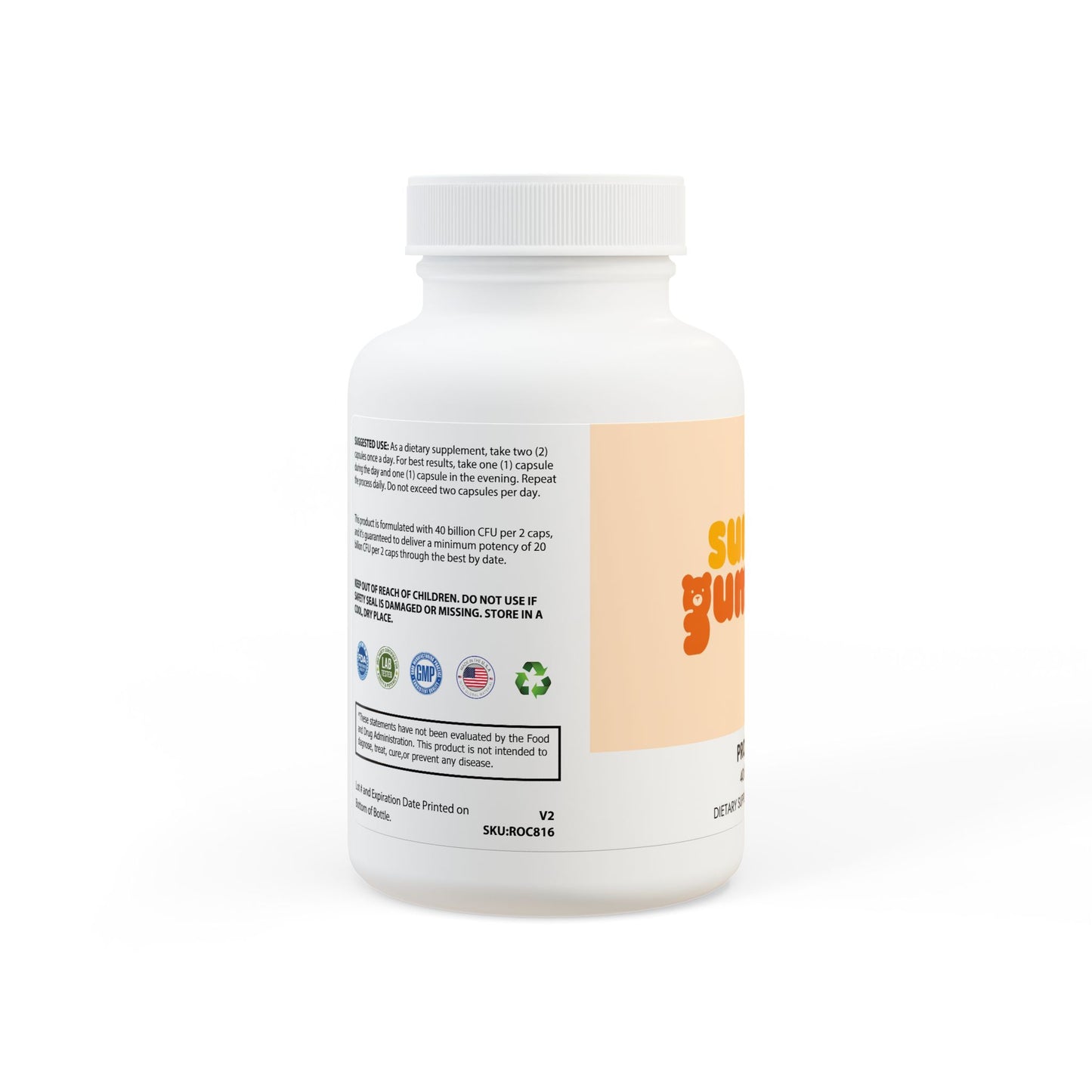 SunriseGummies Probiotics Supplement (60 Capsules)
