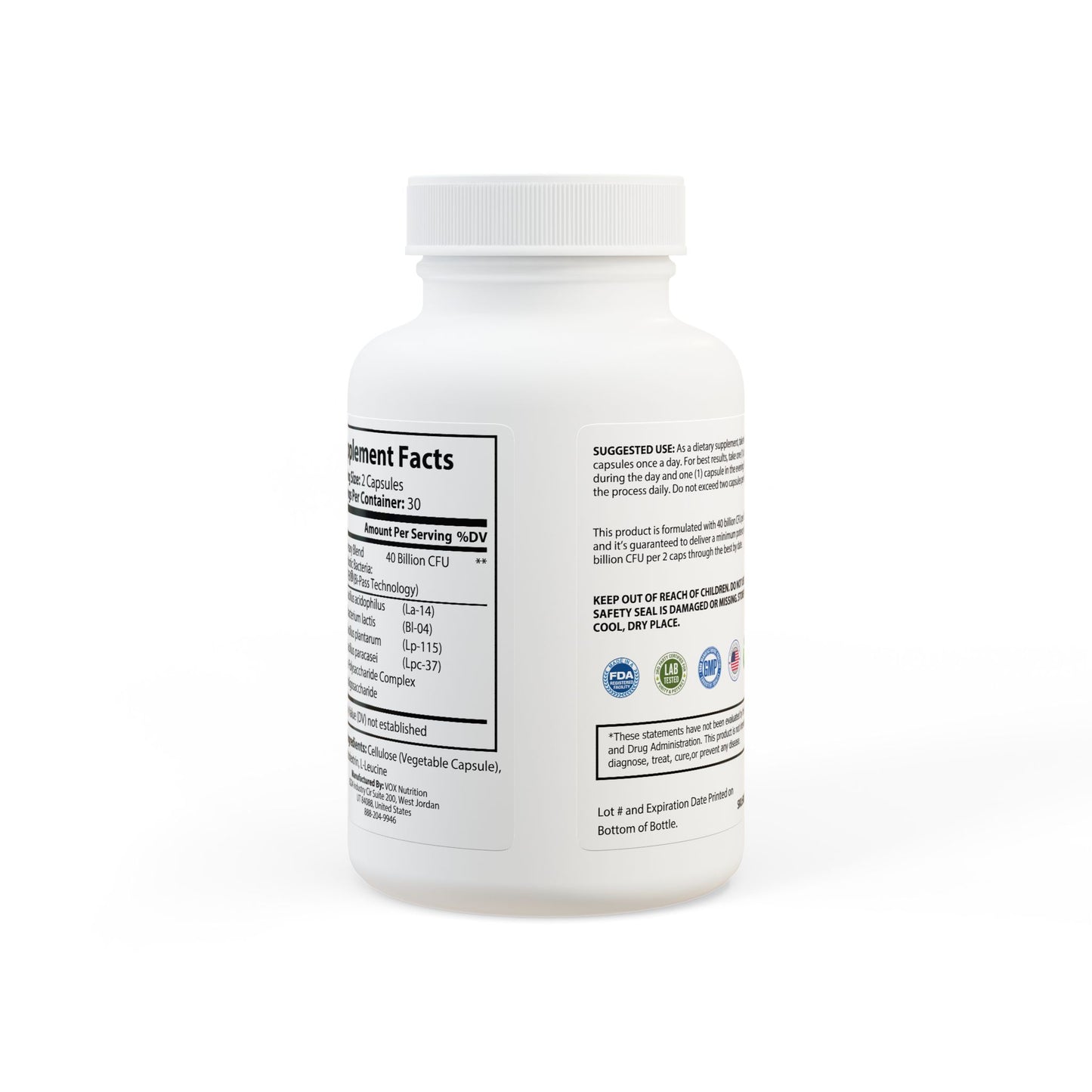 SunriseGummies Probiotics Supplement (60 Capsules)