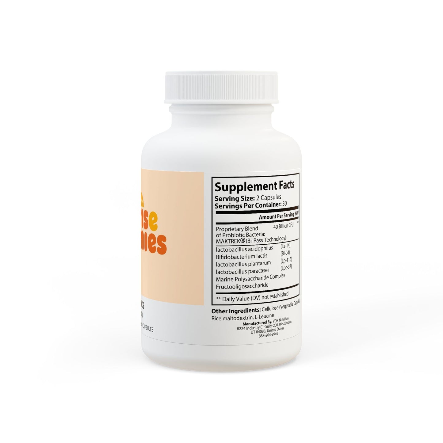 SunriseGummies Probiotics Supplement (60 Capsules)